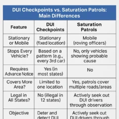 DUI Checkpoints vs. Saturation Patrols: What’s the Difference?