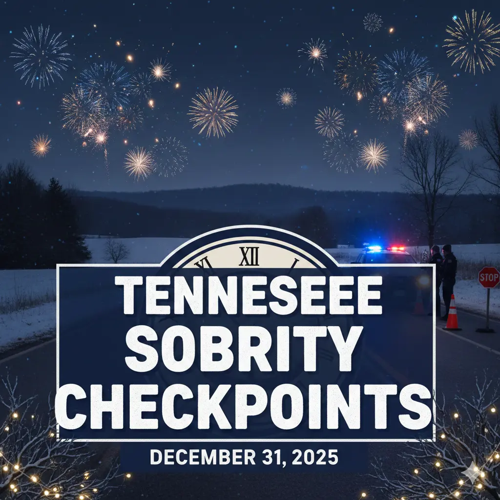 Tennessee DUI & Sobriety Checkpoints December 25, 2025 – January 2, 2026