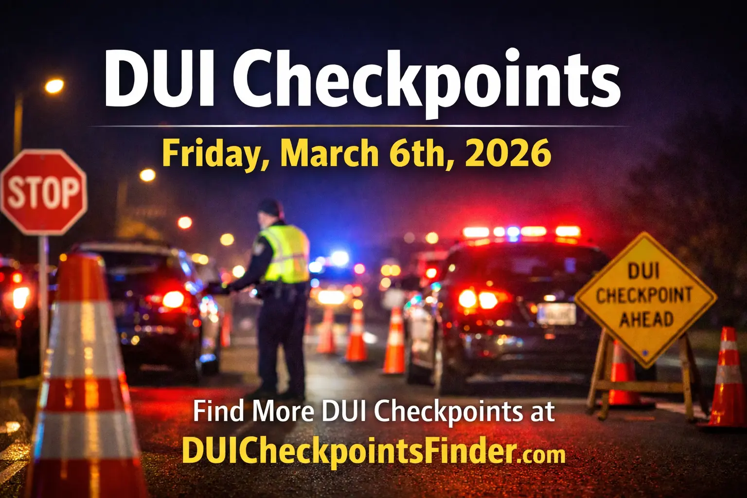 DUI checkpoint at night