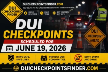 DUI checkpoints finder advertisement