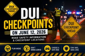 DUI checkpoints road safety alert