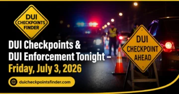 DUI checkpoint locator night event