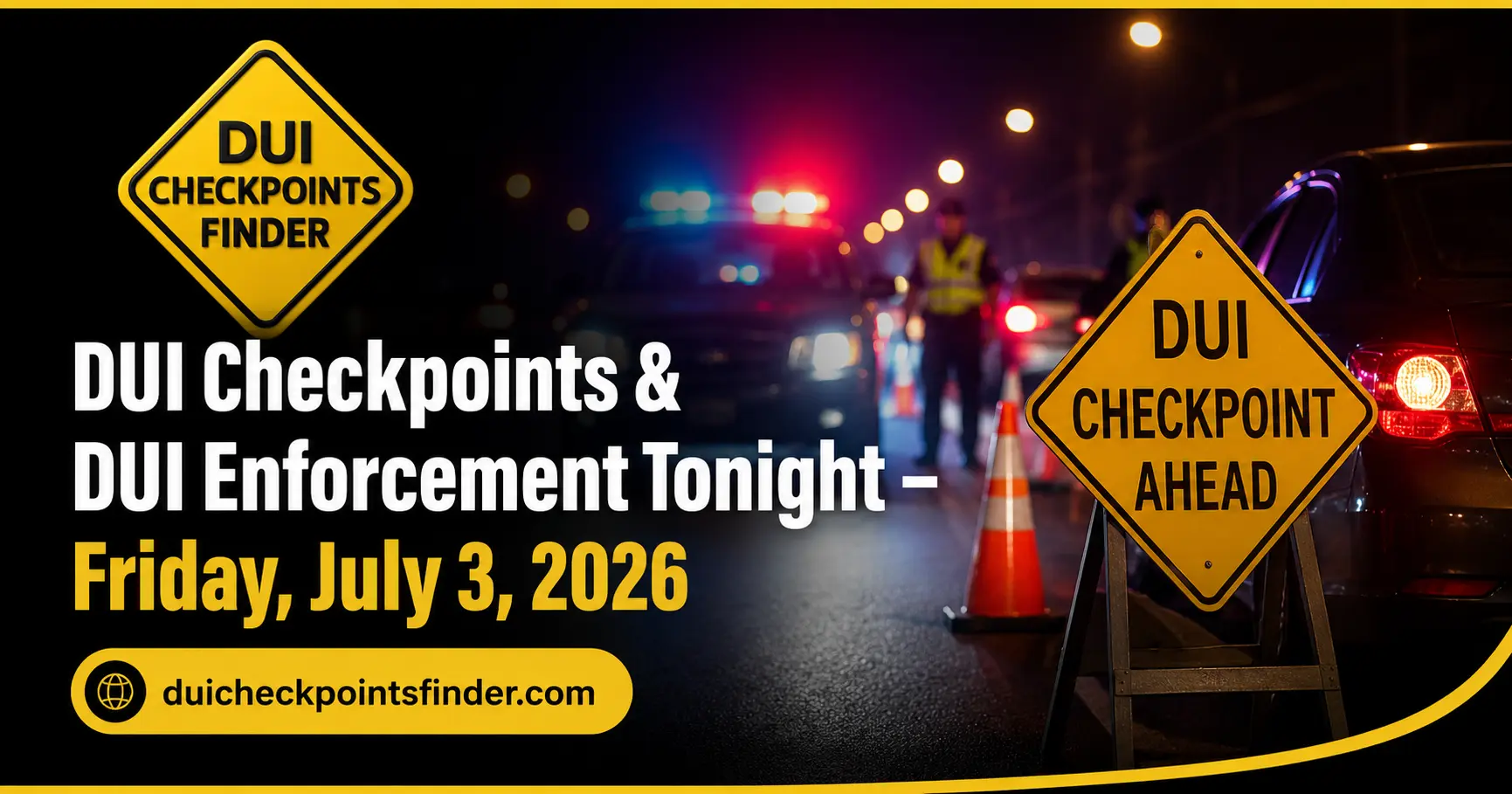 DUI checkpoint locator night event