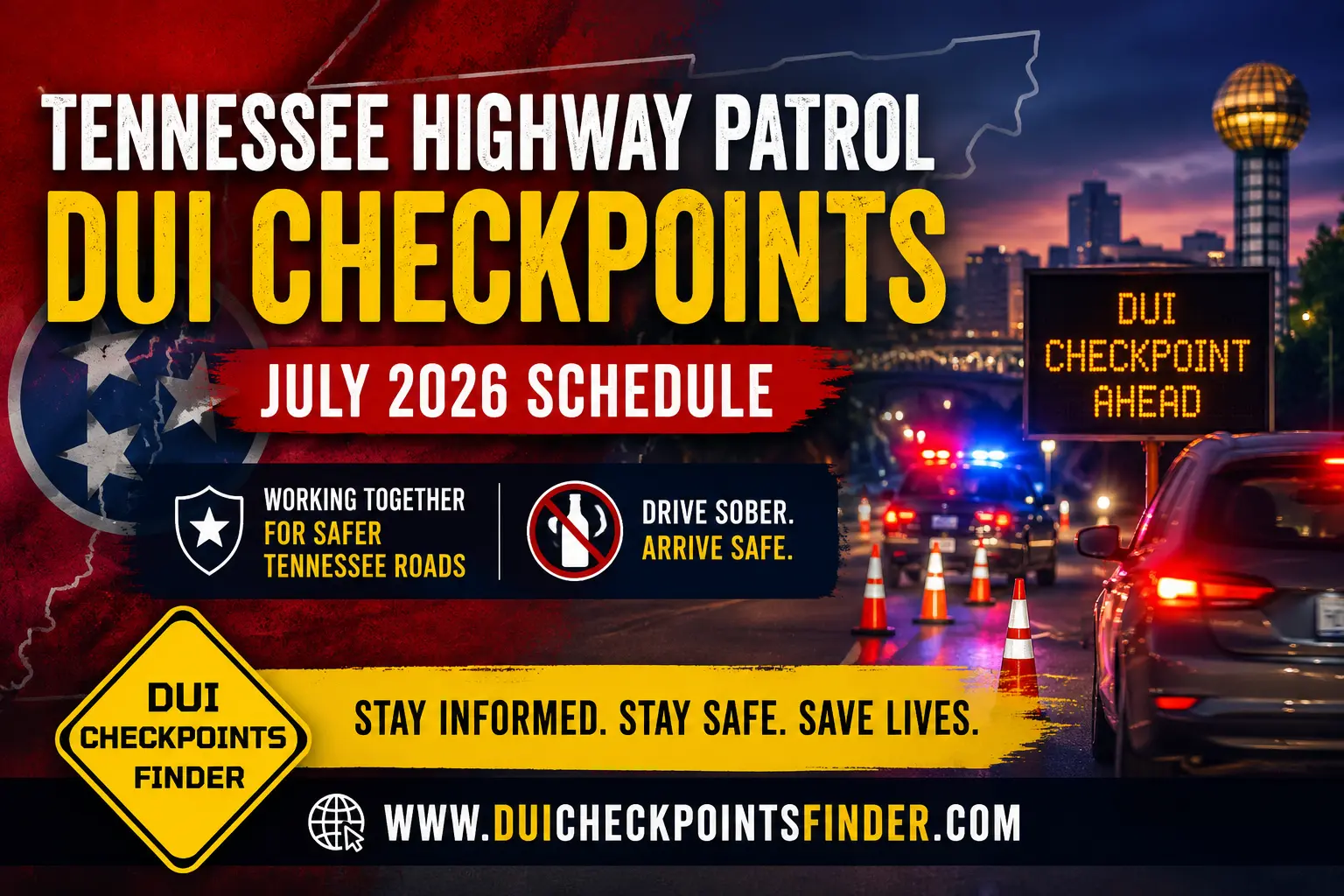 DUI checkpoints ahead Tennessee safety alert